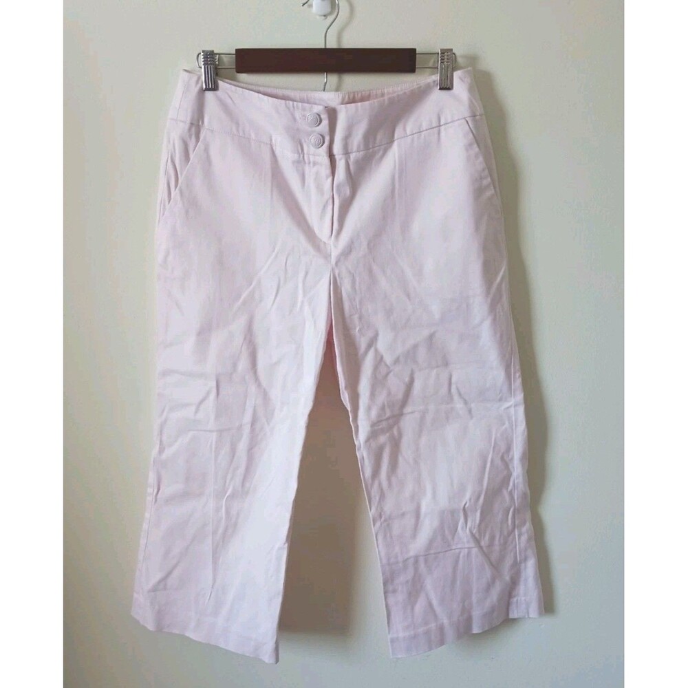 Sandro Sportswear Wide Leg Cropped Pants Women 8‎ Pink Designer